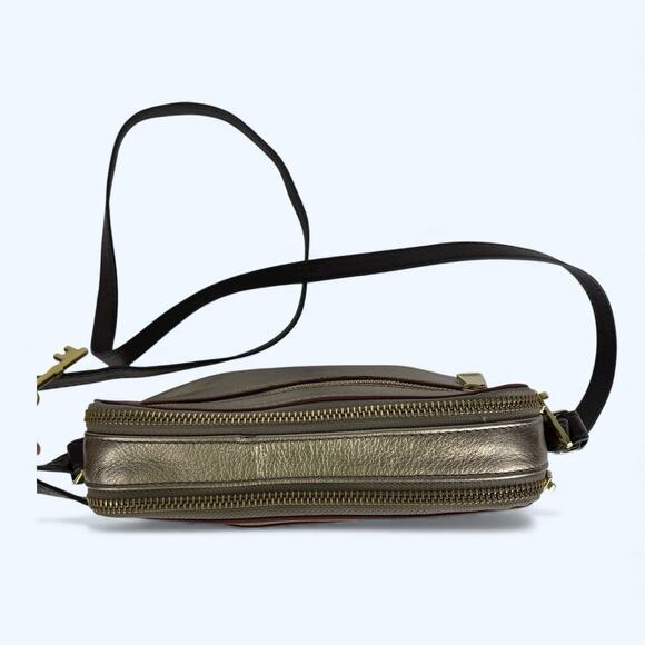 Fossil Women's Rose Gold Piper Toaster Leather Crossbody purse shoulder bag - Picture 5 of 9